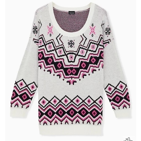 Torrid Pullover Drop Sleeve Crew Neck Sweater size 1 - Picture 4 of 16